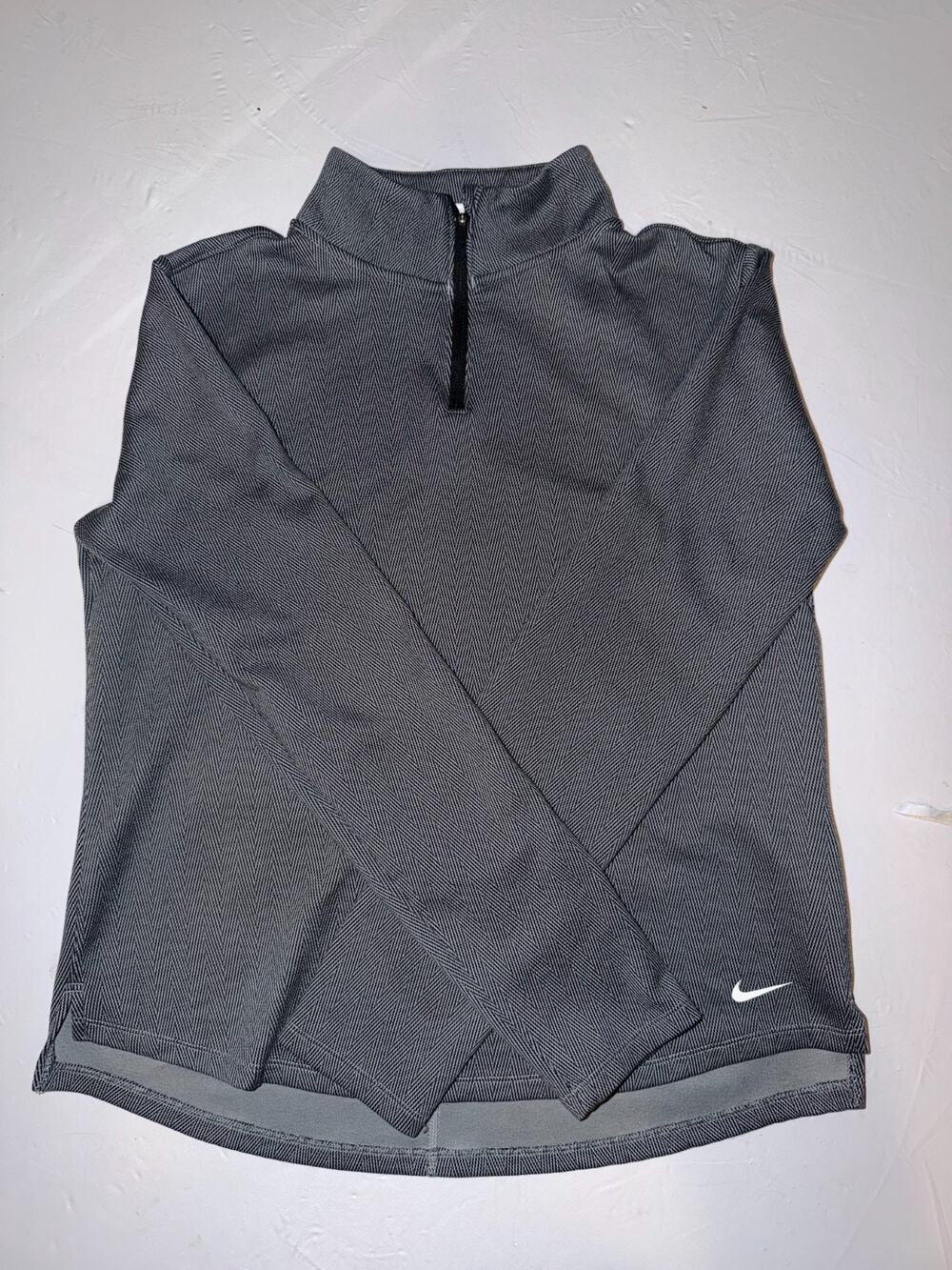 Nike Therma Fit 1/4 Zip Pullover, RN56323, Gray/Black, Women's Size Medium